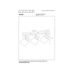 Lucide ALION - Plafondspot - 3xE14 - Zwart New
