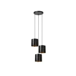 Lucide ALMELO Hanglamp-Zwart-3xE27-40W-Metaal Outlet