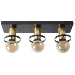 Lucide ANAKA - Plafonnière - 3xE27 - Zwart Online