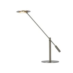 Lucide ANSELMO - Bureaulamp - Ø 25 cm - LED Dimb. - 1x9W 3000K - Mat chroom