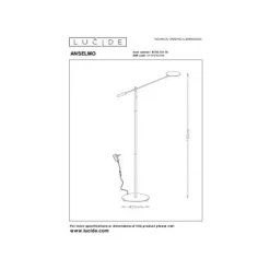 Lucide ANSELMO - Leeslamp - Ø 25 cm - LED Dimb. - 1x9W 3000K - Zwart Online