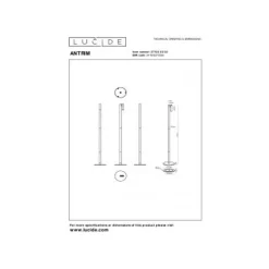 Lucide ANTRIM Leeslamp-Zwart-LED Dimb.-2,2W-2700K-4V-IP54 Discount