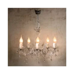 Lucide ARABESQUE - Kroonluchter - Ø 46 cm - 5xE14 - Transparant