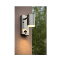 Lucide ARNE-LED - Wandspot Buiten - Ø 6,3 cm - LED - GU10 - 1x5W 2700K - IP44 - Mat chroom Discount