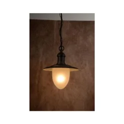Lucide ARUBA - Hanglamp Buiten - Ø 25 cm - 1xE27 - IP44 - Roest bruin Clearance