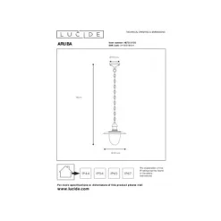 Lucide ARUBA - Hanglamp Buiten - Ø 25 cm - 1xE27 - IP44 - Zwart Hot