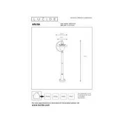 Lucide ARUBA - Lantaarnpaal Buiten - 1xE27 - IP44 - Roest bruin Sale