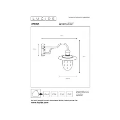 Lucide ARUBA - Wandlamp Buiten - Ø 25 cm - 1xE27 - IP44 - Roest bruin Outlet