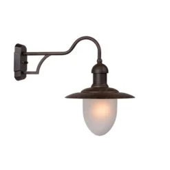 Lucide ARUBA - Wandlamp Buiten - Ø 25 cm - 1xE27 - IP44 - Roest bruin Clearance