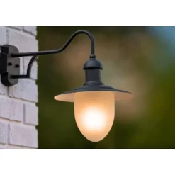 Lucide ARUBA - Wandlamp Buiten - Ø 25 cm - 1xE27 - IP44 - Zwart Online