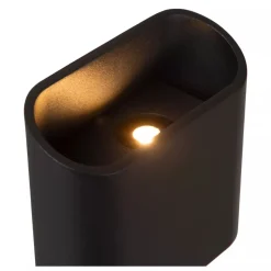 Lucide ATILA - Wandlamp Binnen/Buiten - LED Dimb. - 2x5W 2700K - IP65 - Zwart Outlet