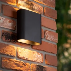 Lucide ATILA - Wandlamp Binnen/Buiten - LED - 2x5W 2700K - IP54 - Zwart Hot