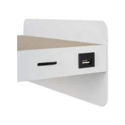 Lucide ATKIN - Bedlamp - LED - 1x5W 2700K - Met USB oplaadpunt - Wit Online