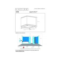 Lucide AVEN Plafondspot Vierkant Badkamer Gu10/50W Zwar Sale