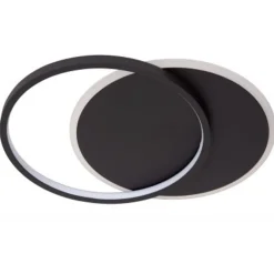 Lucide AXELLE Plafonnière-Zwart-LED Dimb.-24W-2700K Outlet