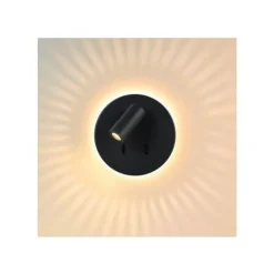 Lucide BENTJER - Wandlamp - Ø 14 cm - LED - 3000K - Zwart Sale