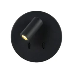 Lucide BENTJER - Wandlamp - Ø 14 cm - LED - 3000K - Zwart Sale