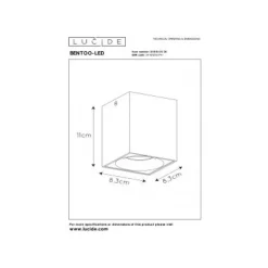 Lucide Bentoo-Led Spot Gu10/5Wincl L8 W8 H 09913/05/3 Online