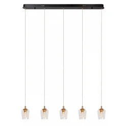 Lucide BERLIANE - Hanglamp - LED Dimb. - 5x4W 2700K - Met vervangbare LED-module - Transparant Online