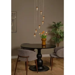 Lucide BERLIANE - Hanglamp - Ø 34 cm - LED Dimb. - 5x4W 2700K - Met vervangbare LED-module - Transparant Clearance