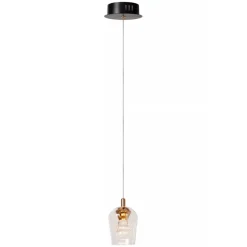 Lucide BERLIANE - Hanglamp - Ø 12 cm - LED Dimb. - 1x4W 2700K - Met vervangbare LED-module - Transparant Hot