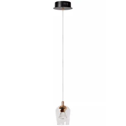 Lucide BERLIANE - Hanglamp - Ø 12 cm - LED Dimb. - 1x4W 2700K - Met vervangbare LED-module - Transparant Hot