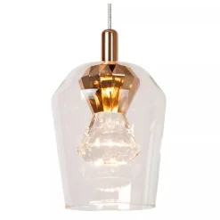 Lucide BERLIANE - Hanglamp - Ø 12 cm - LED Dimb. - 1x4W 2700K - Met vervangbare LED-module - Transparant Hot