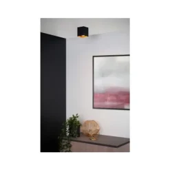 Lucide BIDO - Plafondspot - 1xGU10 - Zwart Best