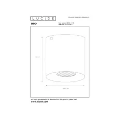 Lucide BIDO - Plafondspot - Ø 8 cm - 1xGU10 - Zwart Clearance