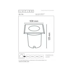 Lucide BILTIN - Grondspot Buiten - 1xGU10 - IP67 - Zwart Online