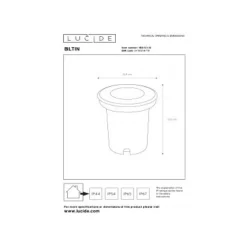 Lucide BILTIN - Grondspot Buiten - Ø 10,8 cm - 1xGU10 - IP67 - Mat chroom Sale