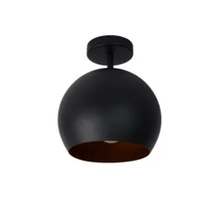 Lucide BINK - Plafonnière - Ø 25 cm - 1xE27 - Zwart Clearance