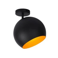 Lucide BINK - Plafonnière - Ø 25 cm - 1xE27 - Zwart Clearance