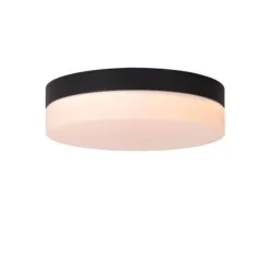 Lucide BISKIT Plafonnière Badk.-Zwart-Ø23-LED-12W-2700K Clearance