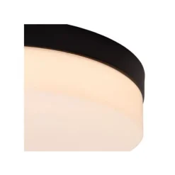 Lucide BISKIT Plafonnière Badk.-Zwart-Ø28-LED-18W-2700K Online