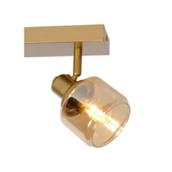 Lucide BJORN - Plafondspot - 2xE14 - Mat Goud / Messing