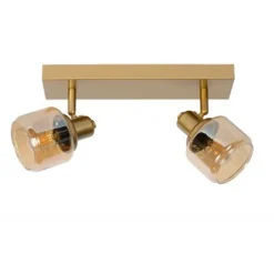 Lucide BJORN - Plafondspot - 2xE14 - Mat Goud / Messing