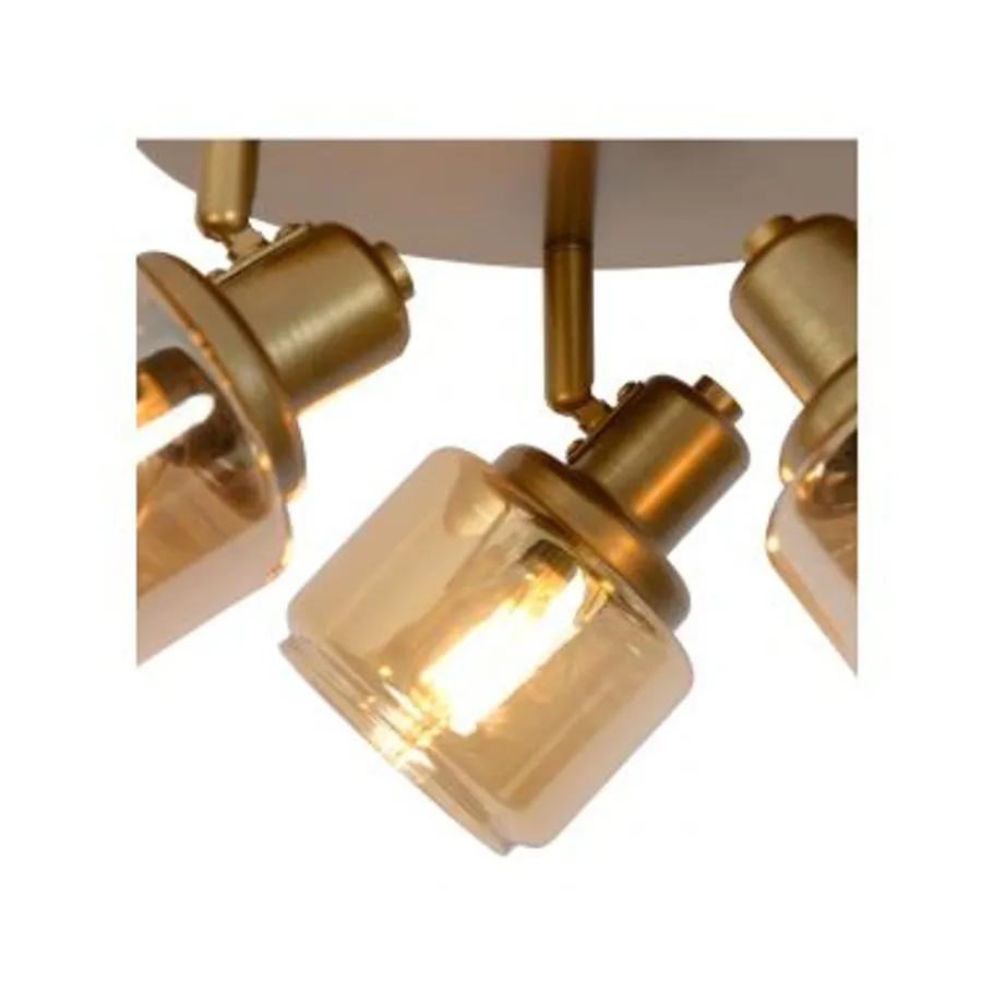 Lucide BJORN - Plafondspot - Ø 39 cm - 3xE14 - Mat Goud / Messing