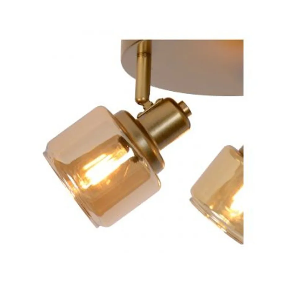 Lucide BJORN - Plafondspot - Ø 39 cm - 3xE14 - Mat Goud / Messing