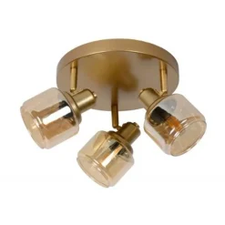 Lucide BJORN - Plafondspot - Ø 39 cm - 3xE14 - Mat Goud / Messing