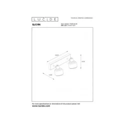 Lucide BJORN - Plafondspot - 2xE14 - Zwart Sale