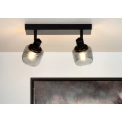 Lucide BJORN - Plafondspot - 2xE14 - Zwart Sale