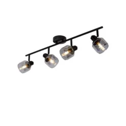Lucide BJORN - Wandspot - 4xE14 - Zwart Outlet