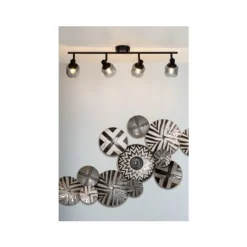 Lucide BJORN - Wandspot - 4xE14 - Zwart Outlet