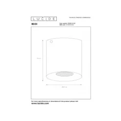 Lucide Bodi Plafondlicht Rond Zwart 09100/01/30