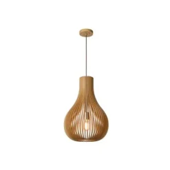 Lucide BODO - Hanglamp - Ø 38 cm - 1xE27 - Licht hout Clearance