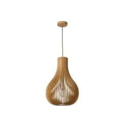 Lucide BODO - Hanglamp - Ø 38 cm - 1xE27 - Licht hout Clearance