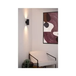 Lucide BONDI Wandspot-Zwart-2xGU10-50W-Alumin. New