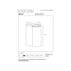 Lucide Boogy Wandlicht 2Xgu10 Ip44 L7 H15 27863/02/97 Online