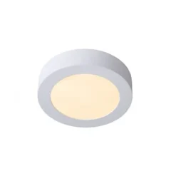 Lucide BRICE-LED - Plafonnière Badkamer - Ø 18 cm - LED Dimb. - 1x11W 3000K - IP44 - Wit Best